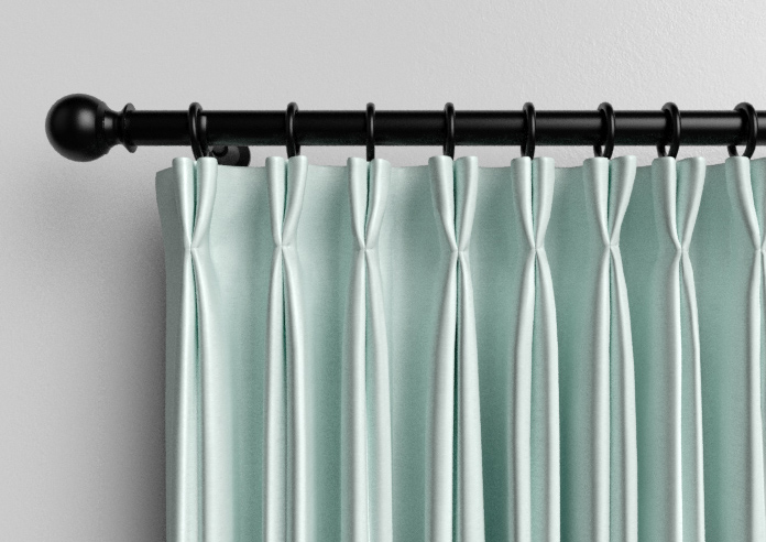 Akoya Faux Silk, Lustre Ice Blue - Made to Measure Curtains - Image 10